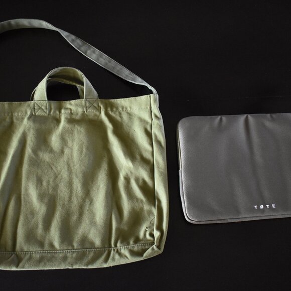 TOTE Brand tote bag and laptop sleeve - Army Green - Picture 3 of 5